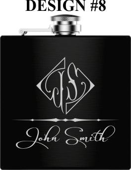 Flasks Custom Groomsmen Flask Set by Groovy Groomsmen Gifts