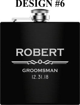 Flasks Custom Groomsmen Flask Set by Groovy Groomsmen Gifts