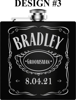 Flasks Custom Groomsmen Flask Set by Groovy Groomsmen Gifts