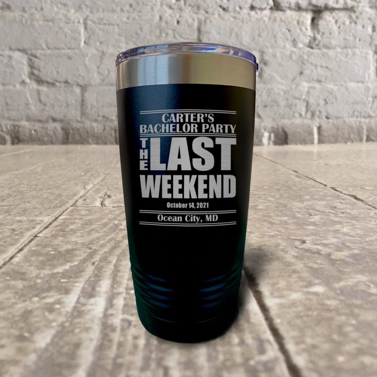 Flasks Last Free Weekend Tumbler by Groovy Groomsmen Gifts