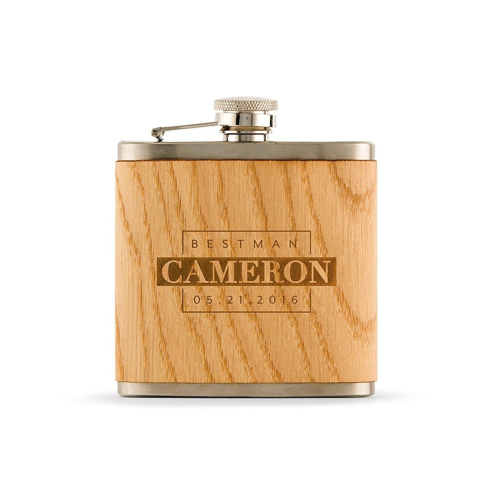 Flasks Oak Wood Sipper by Groovy Groomsmen Gifts