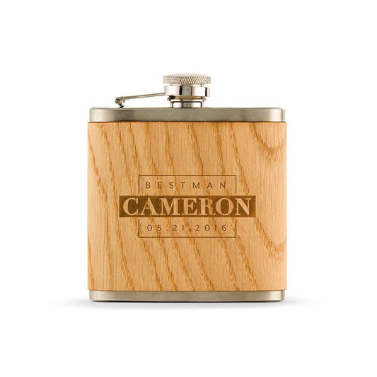 Flasks Oak Wood Sipper by Groovy Groomsmen Gifts