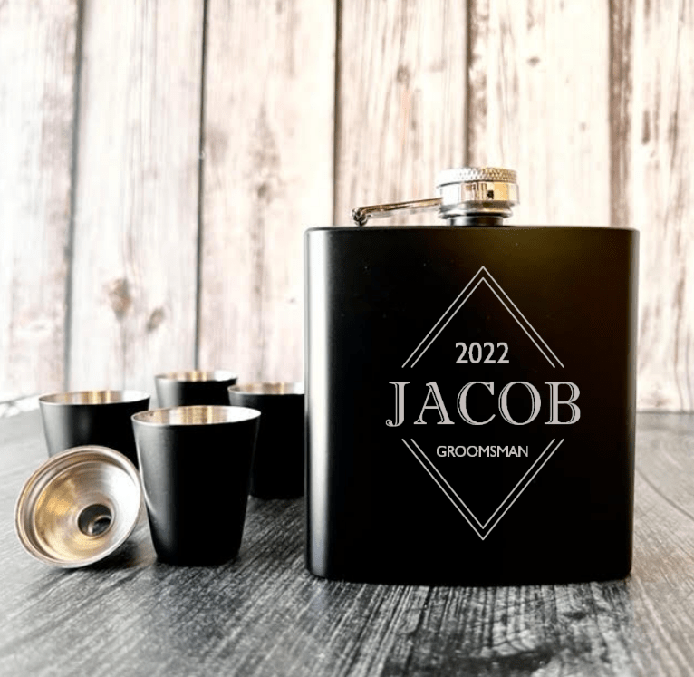 Flasks Sharp Shooters by Groovy Groomsmen Gifts