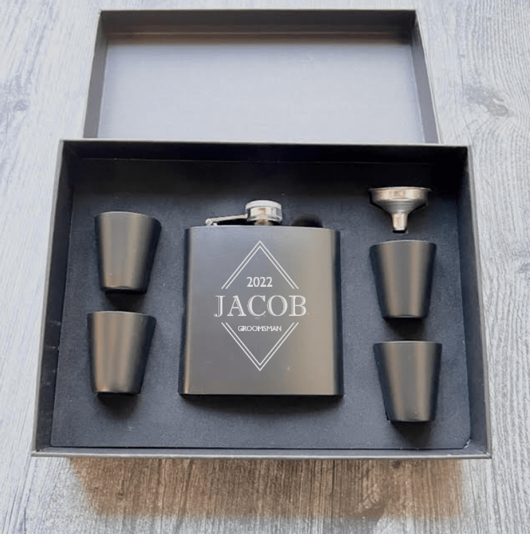 Flasks Sharp Shooters by Groovy Groomsmen Gifts