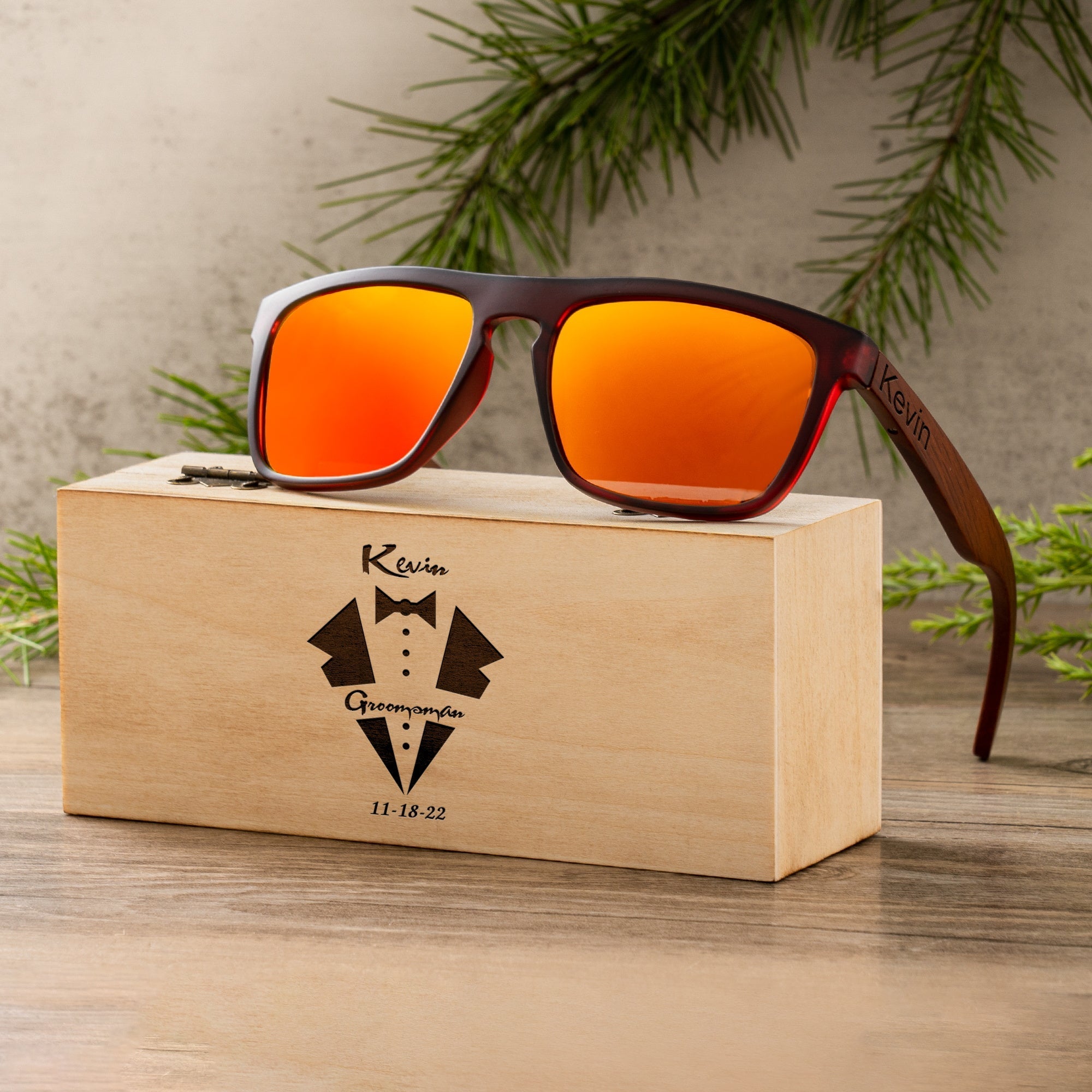 Sunglasses Forest Wayfarers by Groovy Groomsmen Gifts