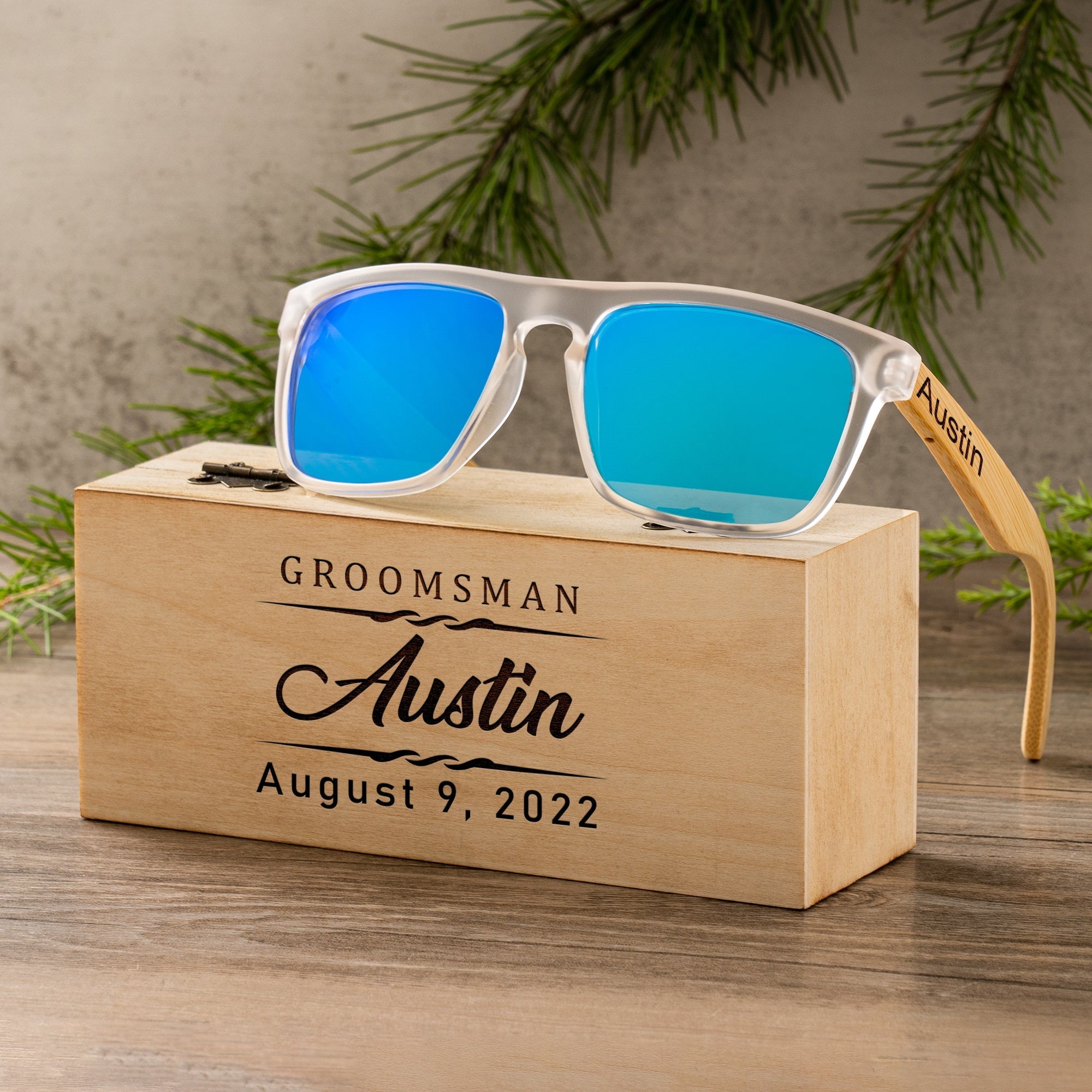 Sunglasses Forest Wayfarers by Groovy Groomsmen Gifts