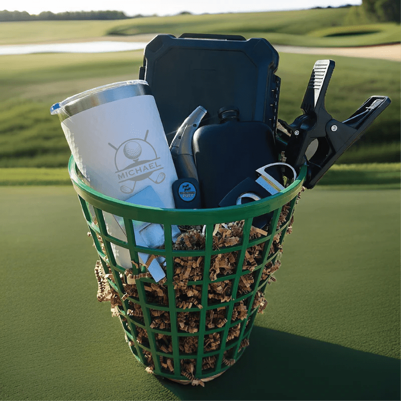 Gift Set Cigar Lovers Golf Gift Basket by Groovy Groomsmen Gifts