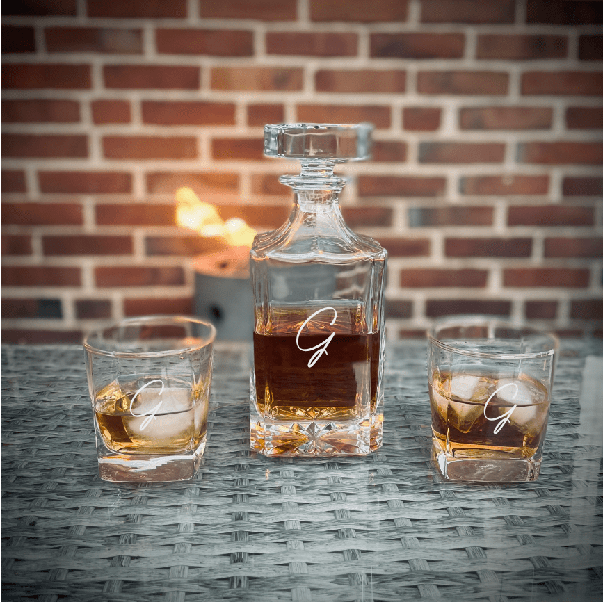 Gift Set Personalized Decanter Gift Box Set by Groovy Groomsmen Gifts