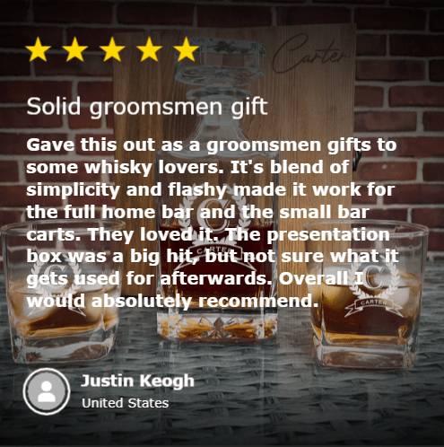 Gift Set Personalized Decanter Gift Box Set by Groovy Groomsmen Gifts