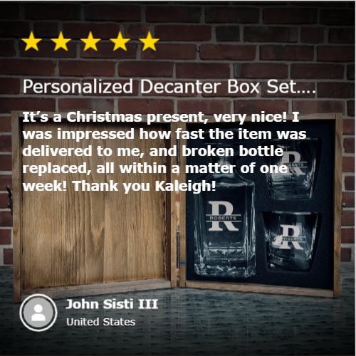 Gift Set Personalized Decanter Gift Box Set by Groovy Groomsmen Gifts