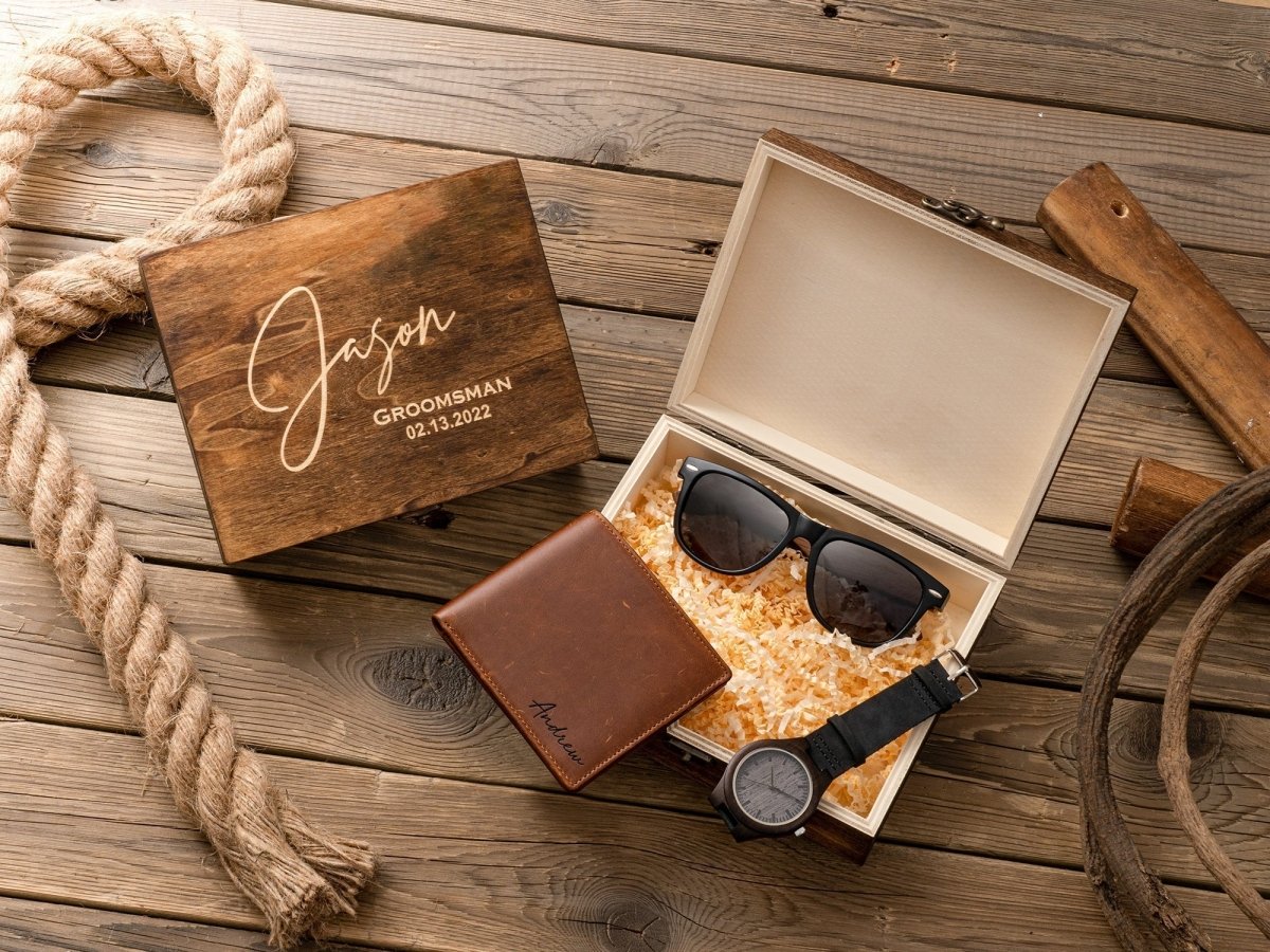 Gift Sets Stylish Groomsmen Gift Box Set by Groovy Groomsmen Gifts