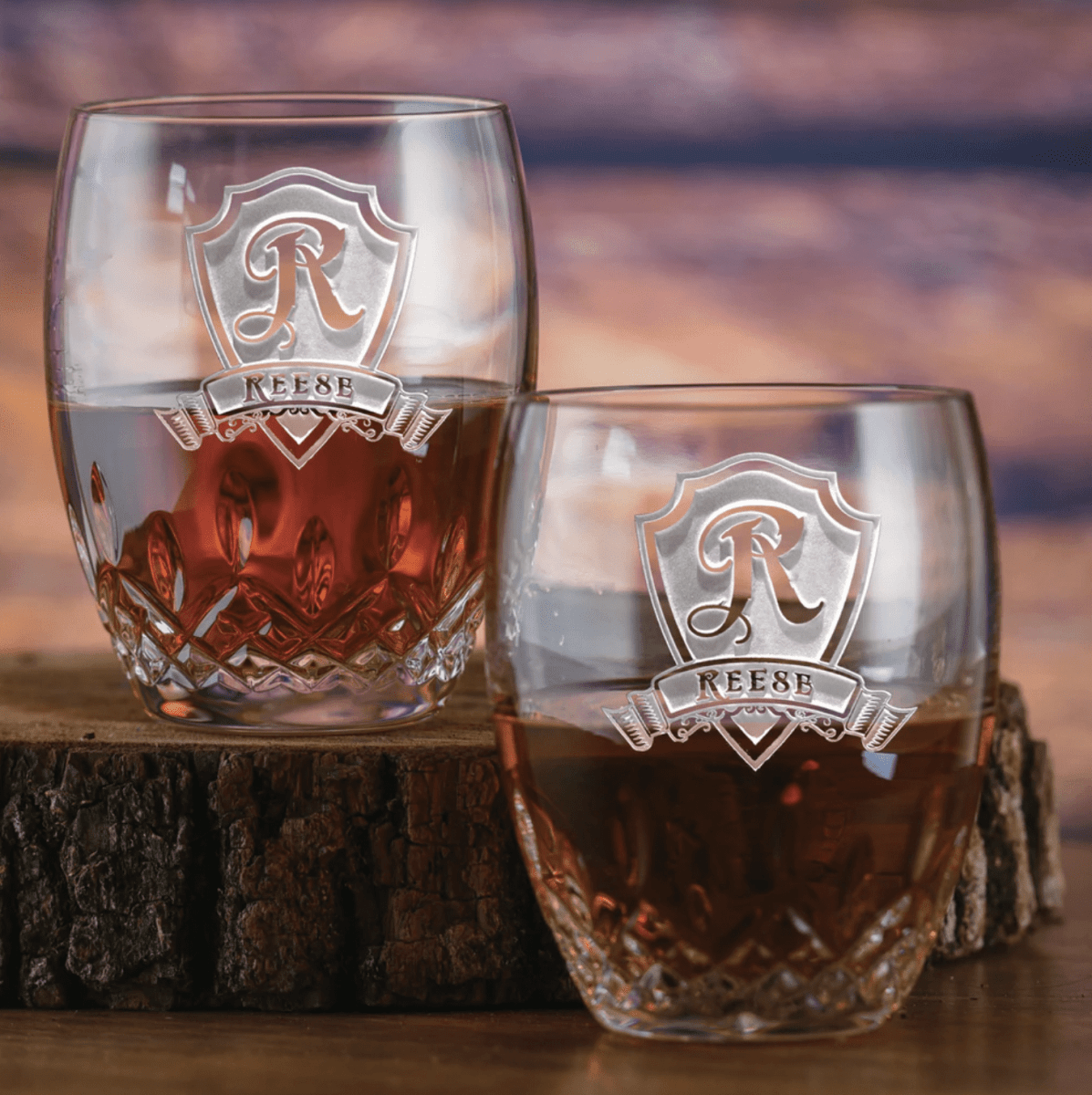 Glassware Custom Crystal Whiskey Glass Set by Groovy Groomsmen Gifts