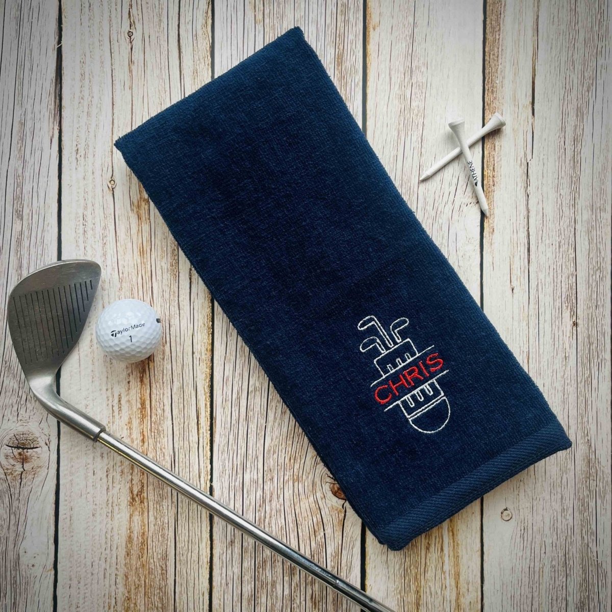 Golf Bag Swag Golf Towel by Groovy Groomsmen Gifts