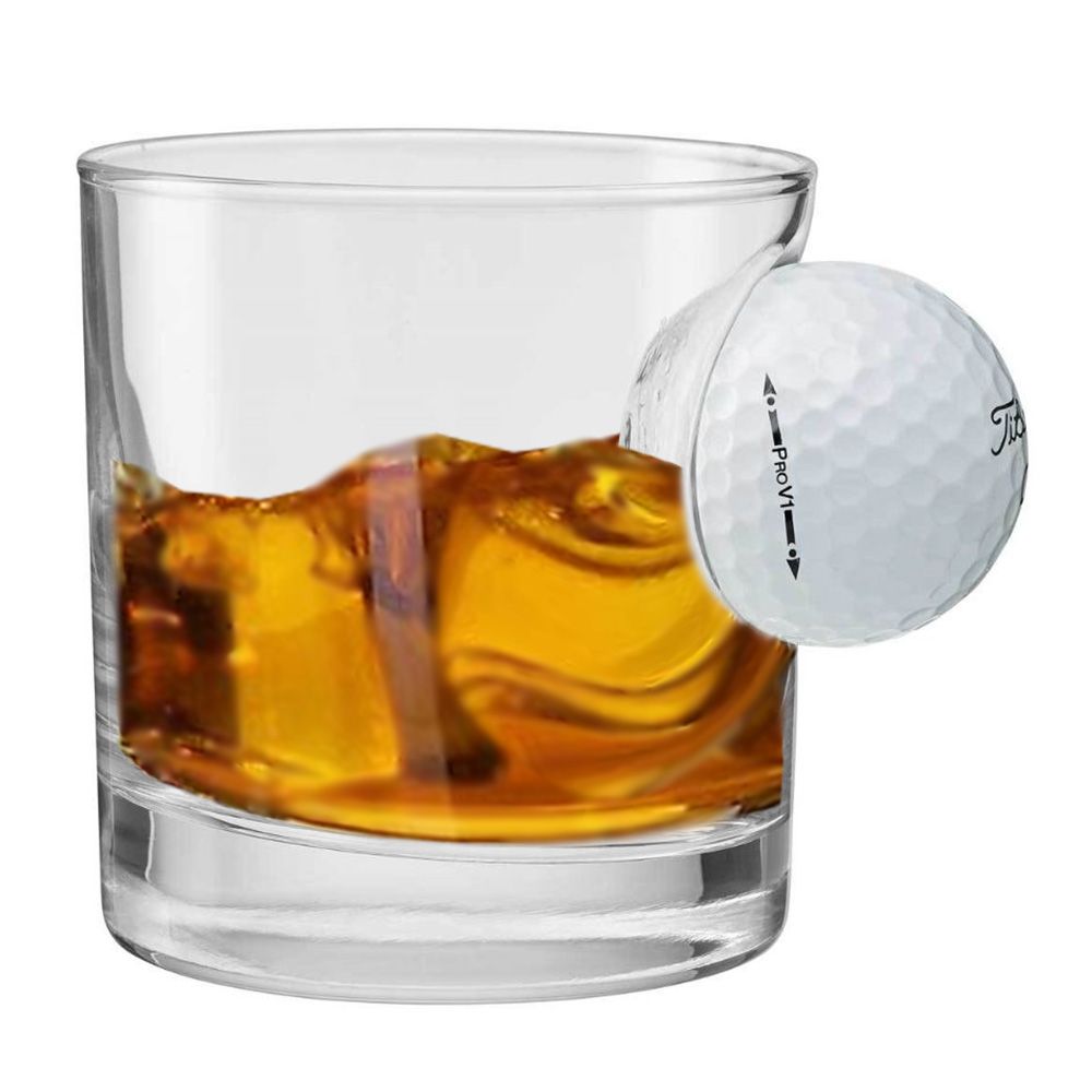 Golf Golf Ball Rocks Glass by Groovy Groomsmen Gifts