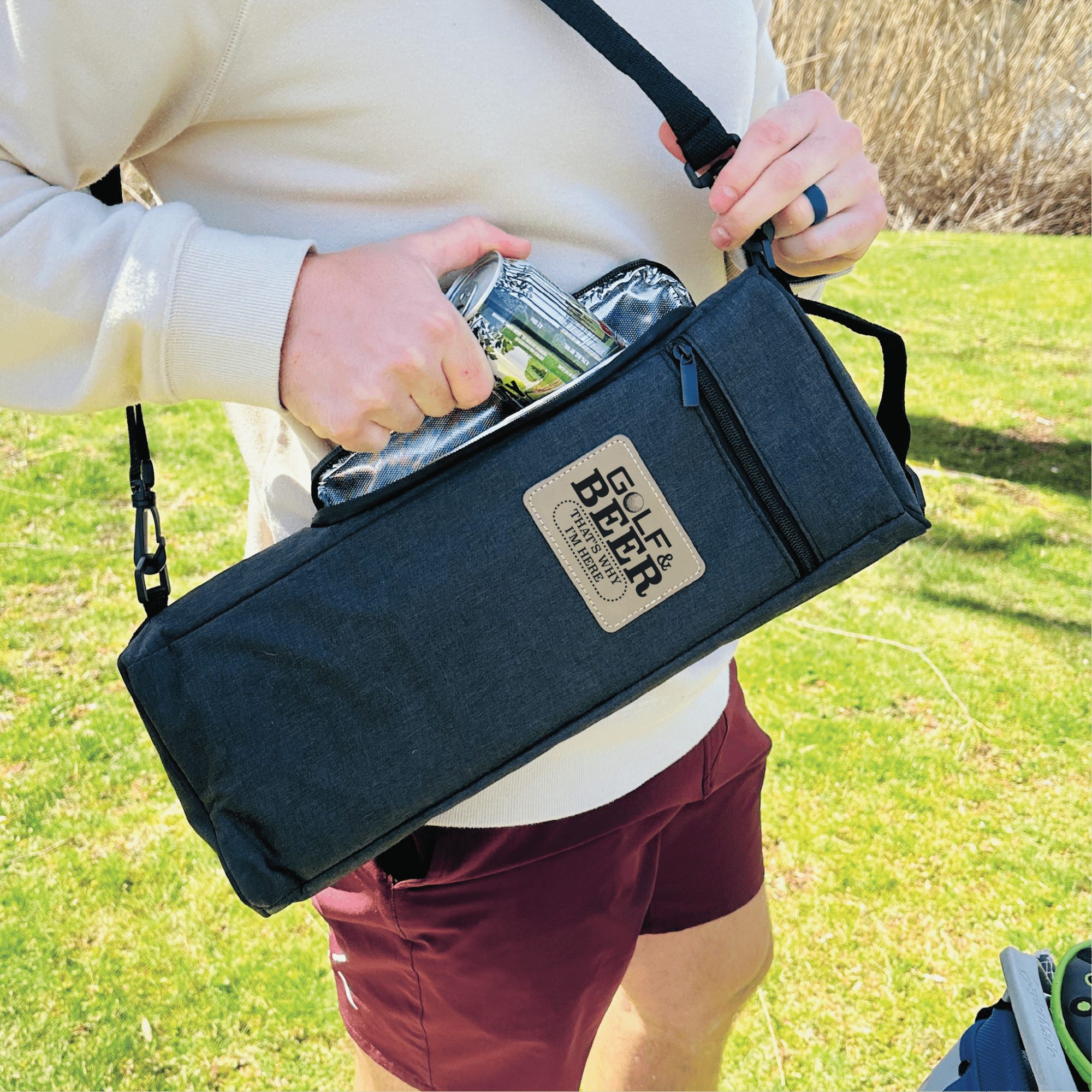 Golf & Beer Is Why I'm Here Cooler by Groovy Groomsmen Gifts