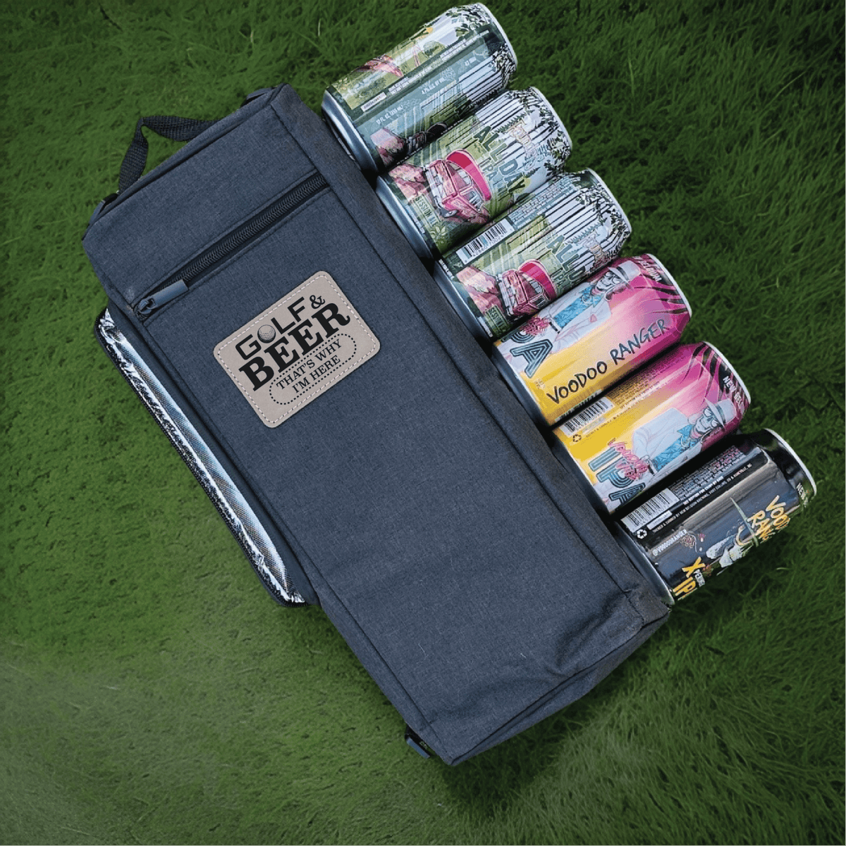 Golf &amp; Beer Is Why I&#39;m Here Cooler by Groovy Groomsmen Gifts