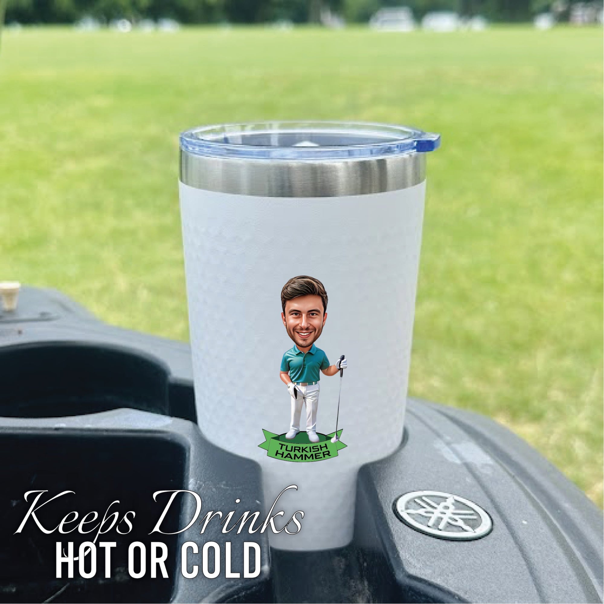 Golf Caricature Tumbler by Groovy Groomsmen Gifts