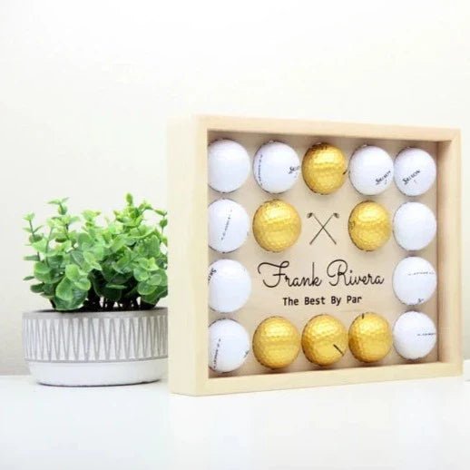 Golf Custom Golf Ball Display Frame by Groovy Groomsmen Gifts