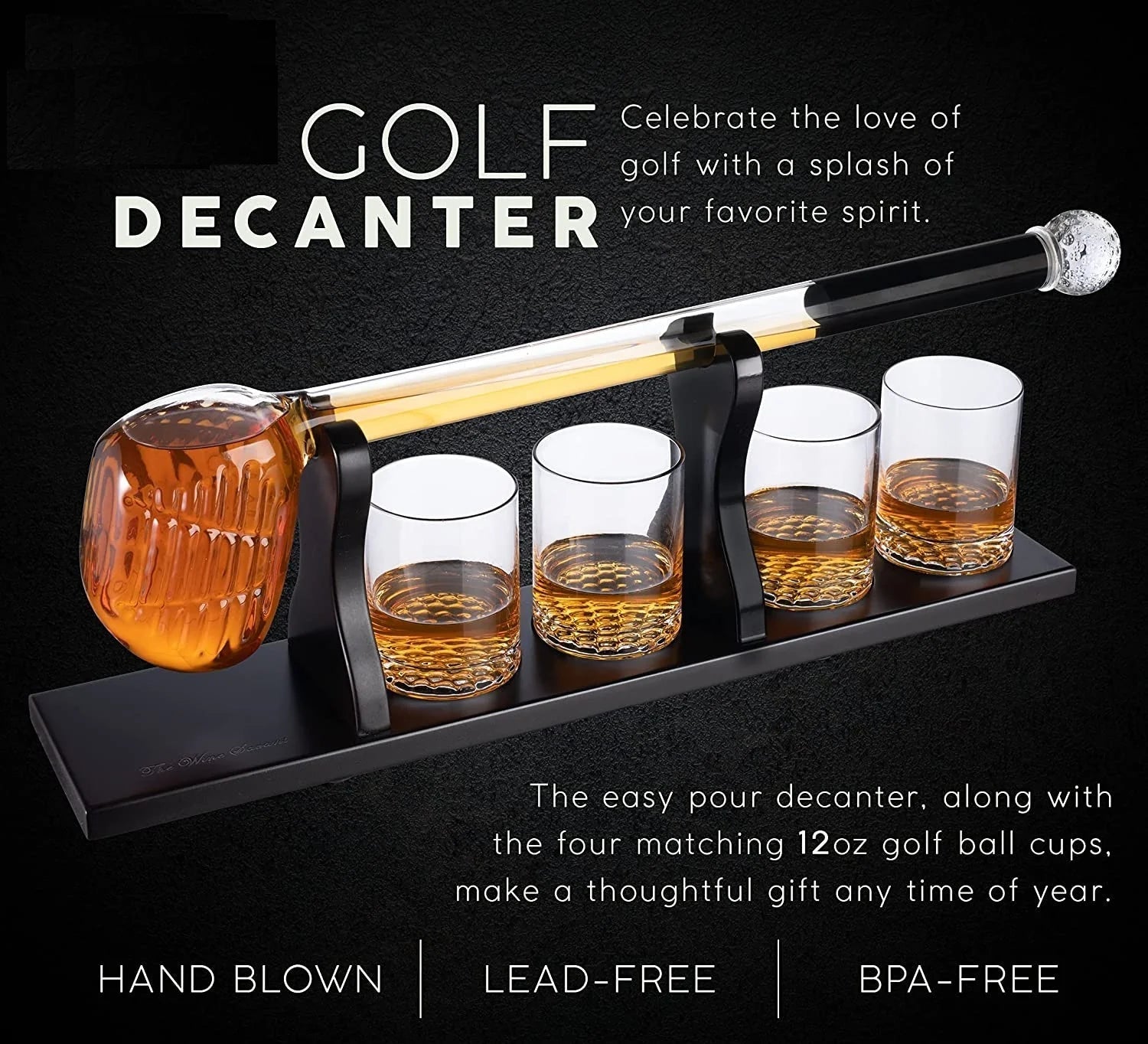 Golf Custom Golf Club Whiskey Decanter by Groovy Groomsmen Gifts