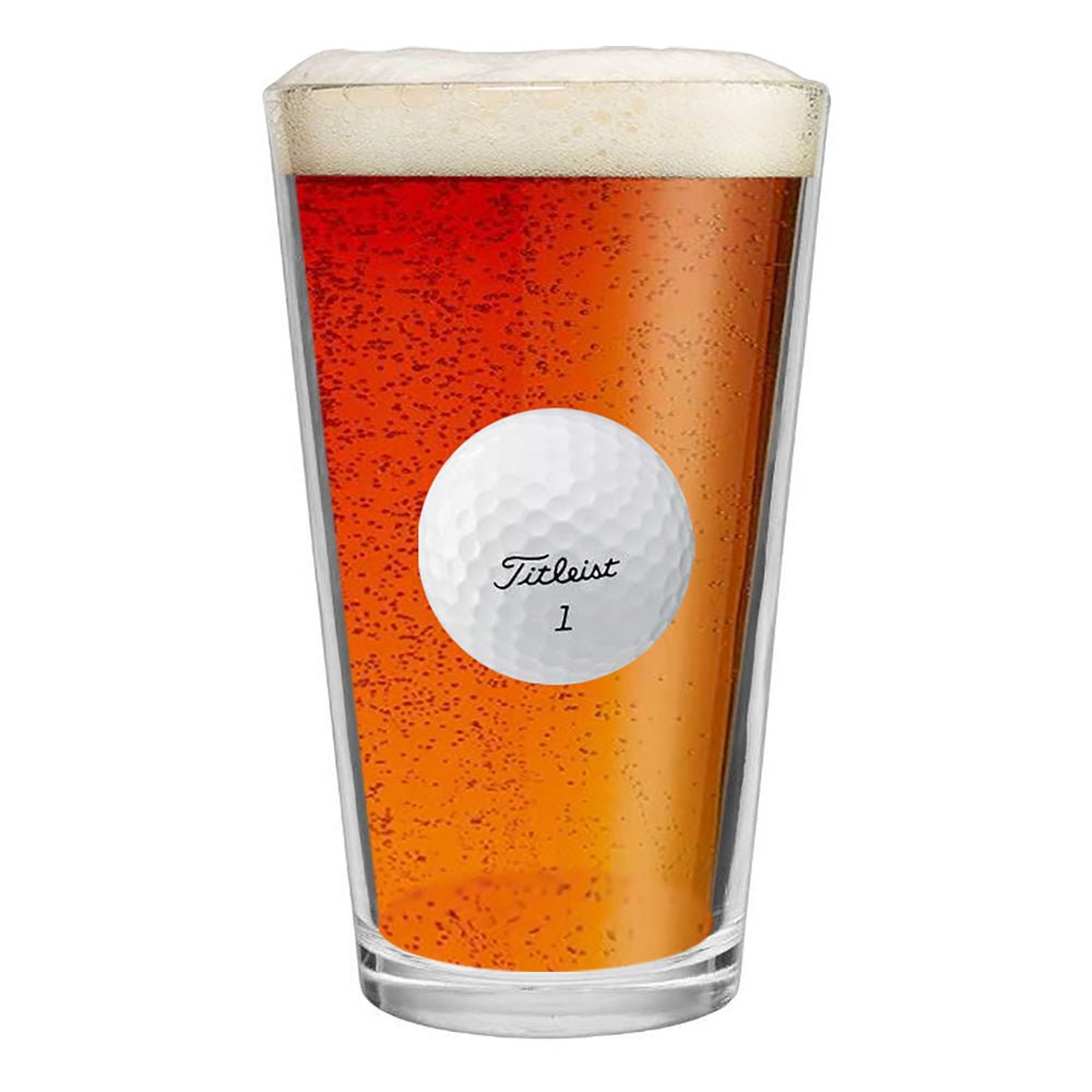 Golf Golf Ball Pint Glass by Groovy Groomsmen Gifts