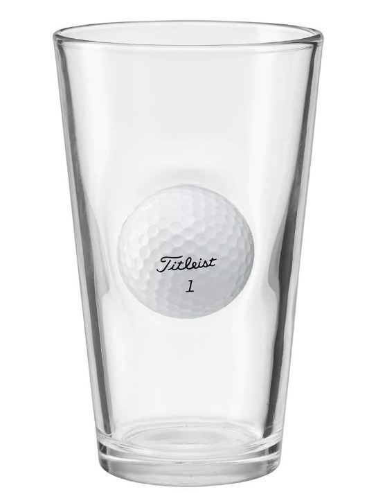 Golf Golf Ball Pint Glass by Groovy Groomsmen Gifts