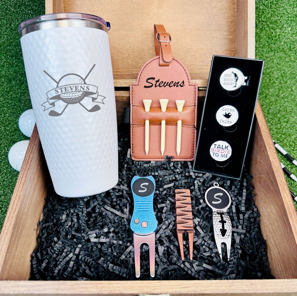 Golf Golfer&#39;s Dream Accessories Gift Box by Groovy Groomsmen Gifts