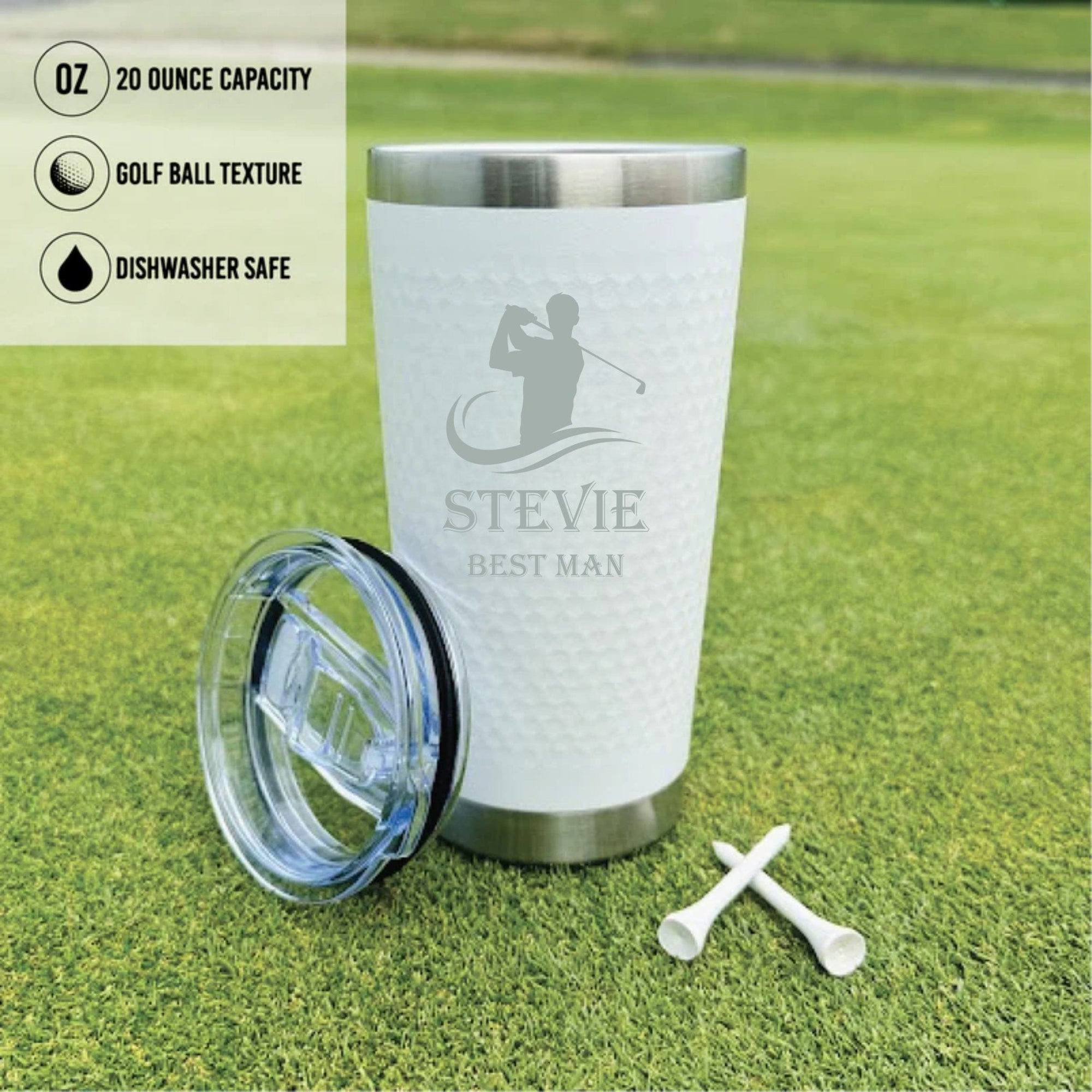 Golf Grooms Crew Golf Ball Tumbler by Groovy Groomsmen Gifts