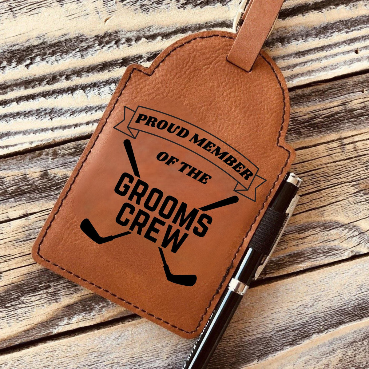 Golf Grooms Crew Tee Tag by Groovy Groomsmen Gifts