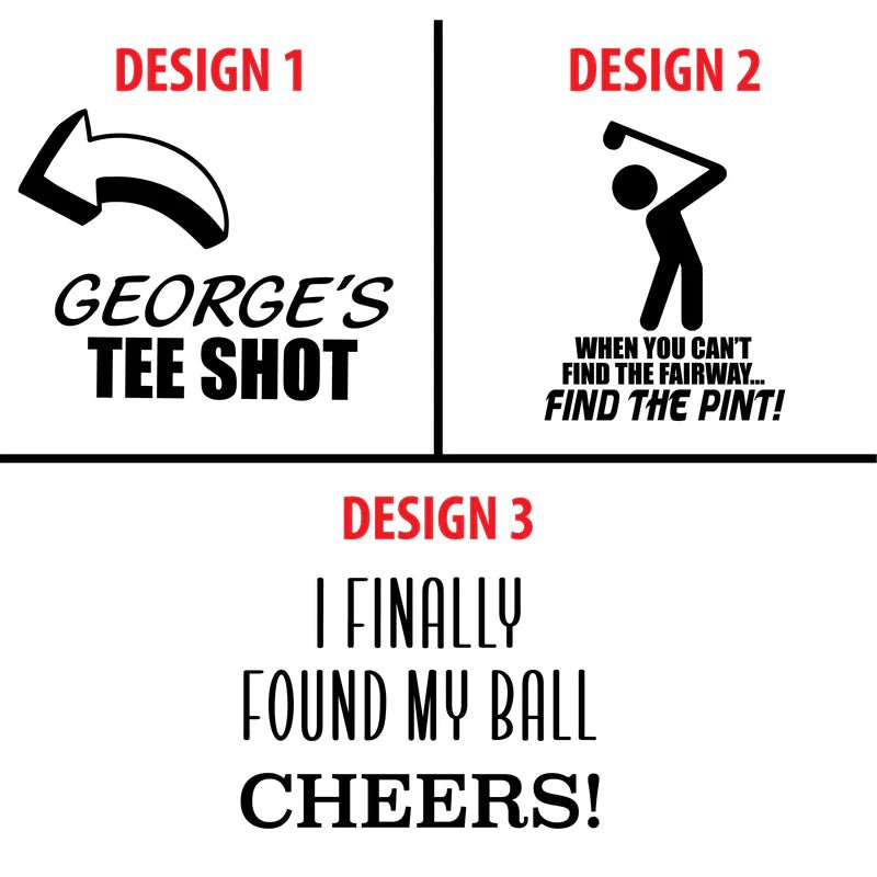 golf Swing and Sip Golf Ball Pint Glass by Groovy Groomsmen Gifts