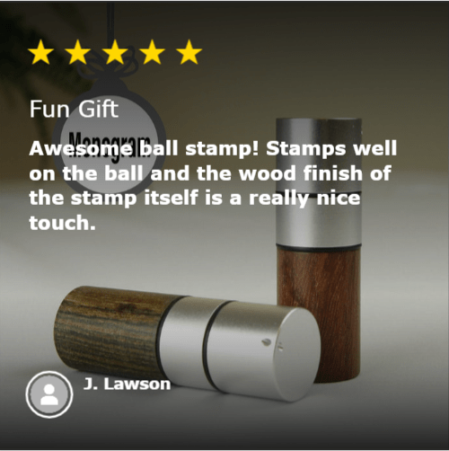 Golf Wooden Golf Ball Stamp by Groovy Groomsmen Gifts