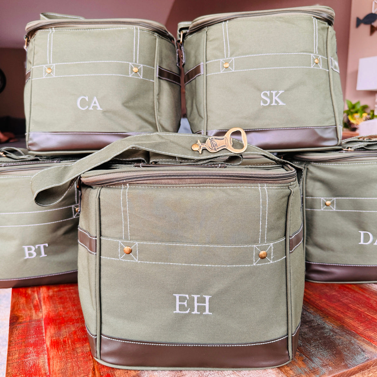 groomsmen coolers with initials