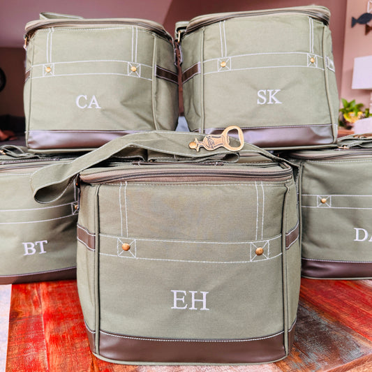 groomsmen coolers with initials