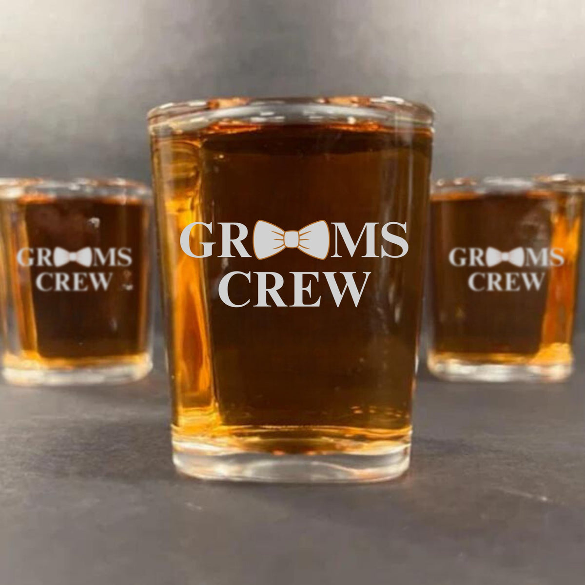 Groom&#39;s Crew Shot Glass - Groovy Groomsmen Gifts