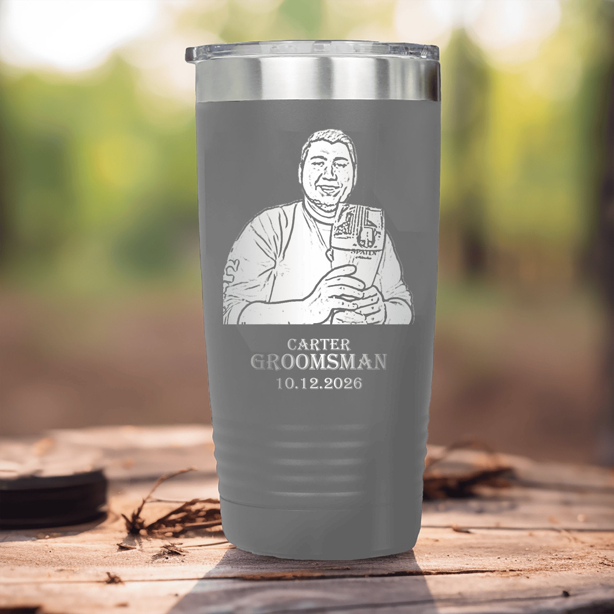 Groomsman Tumblers Custom Photo Groomsman Tumbler by Groovy Groomsmen Gifts