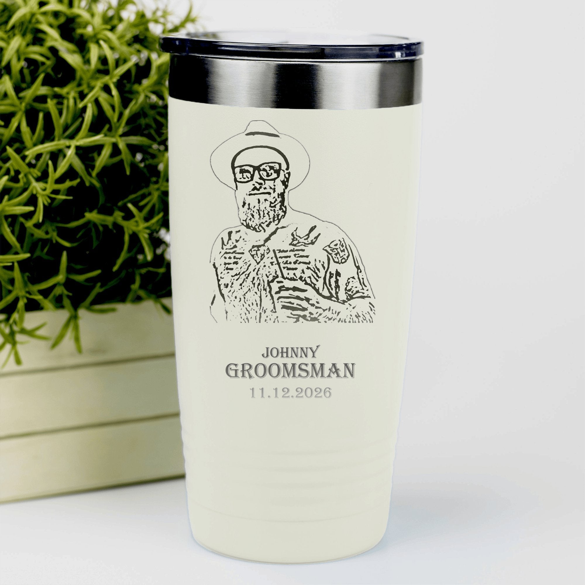 Groomsman Tumblers Custom Photo Groomsman Tumbler by Groovy Groomsmen Gifts