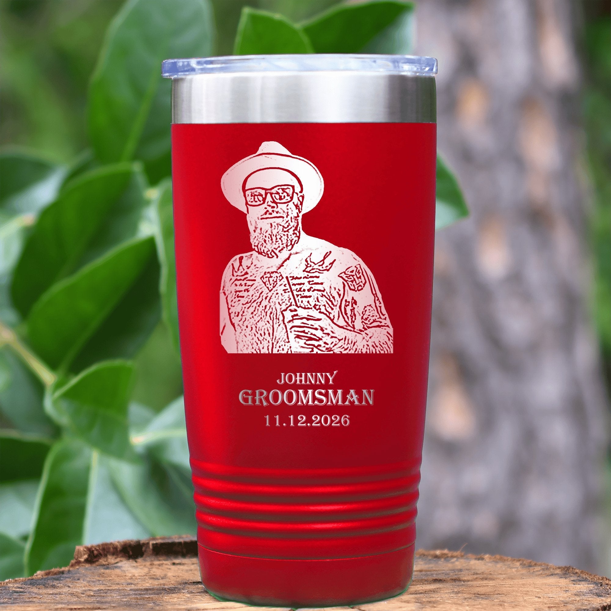 Groomsman Tumblers Custom Photo Groomsman Tumbler by Groovy Groomsmen Gifts