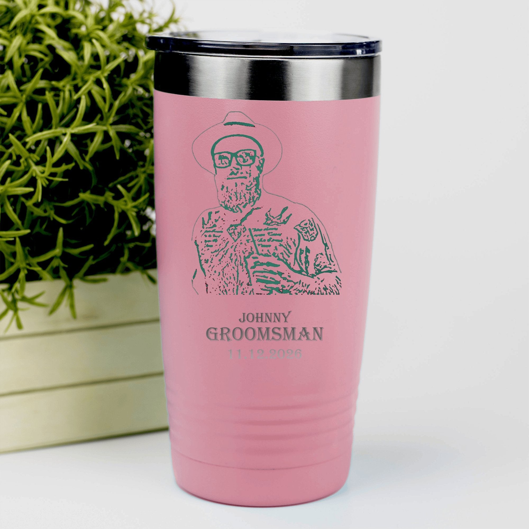 Groomsman Tumblers Custom Photo Groomsman Tumbler by Groovy Groomsmen Gifts