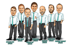 groomsmen gifts Groomsmen Group Caricature by Groovy Groomsmen Gifts