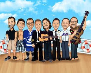 groomsmen gifts Groomsmen Group Caricature by Groovy Groomsmen Gifts