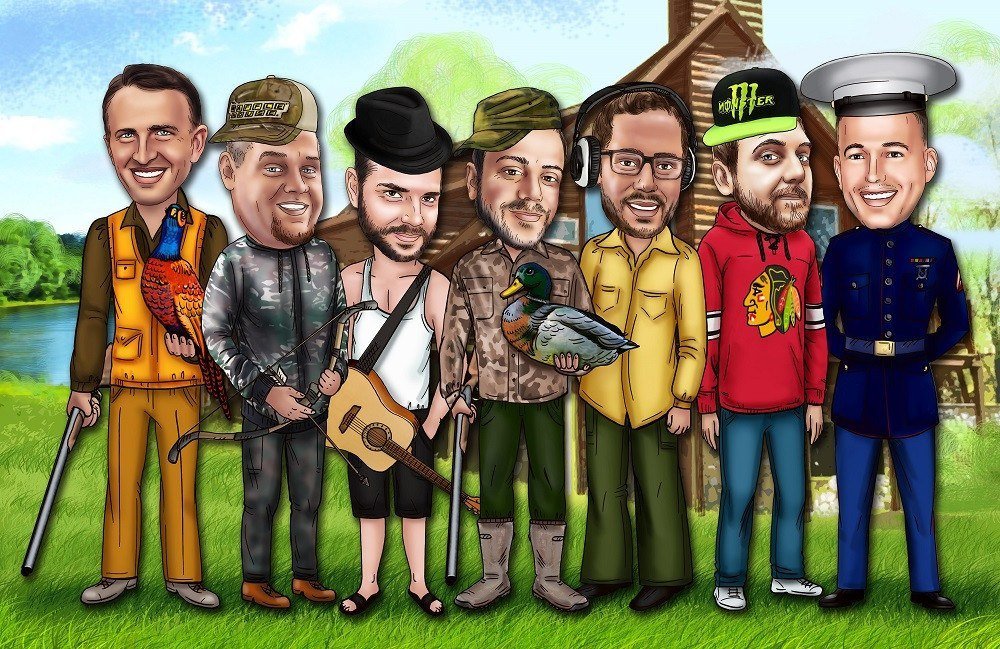 groomsmen gifts Groomsmen Group Caricature by Groovy Groomsmen Gifts