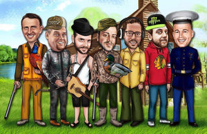 groomsmen gifts Groomsmen Group Caricature by Groovy Groomsmen Gifts