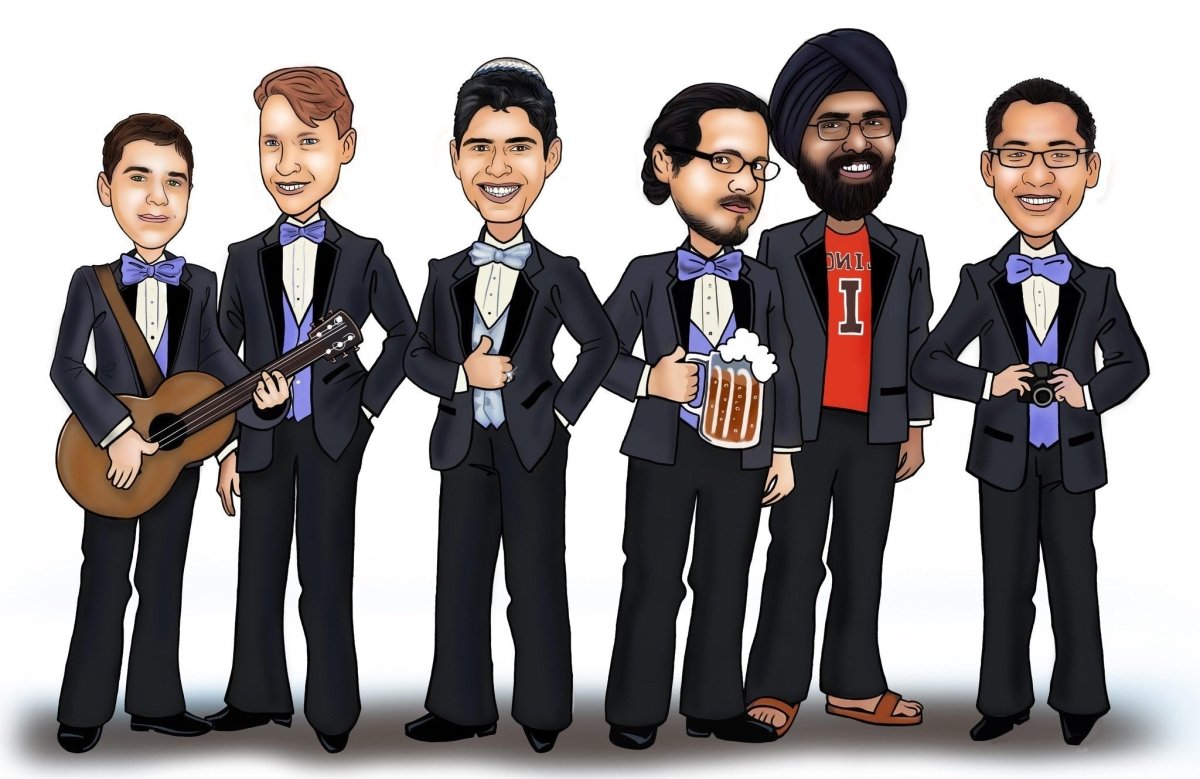 groomsmen gifts Groomsmen Group Caricature by Groovy Groomsmen Gifts