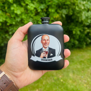 Flask Groomsmen Grins Flask by Groovy Groomsmen Gifts