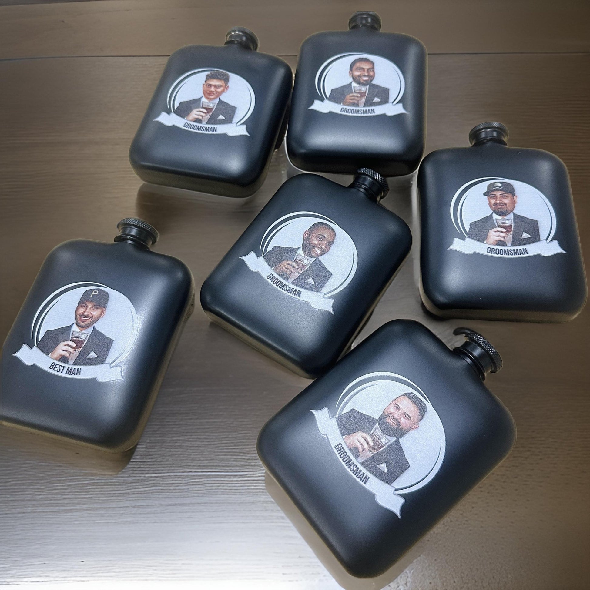 Flask Groomsmen Grins Flask by Groovy Groomsmen Gifts