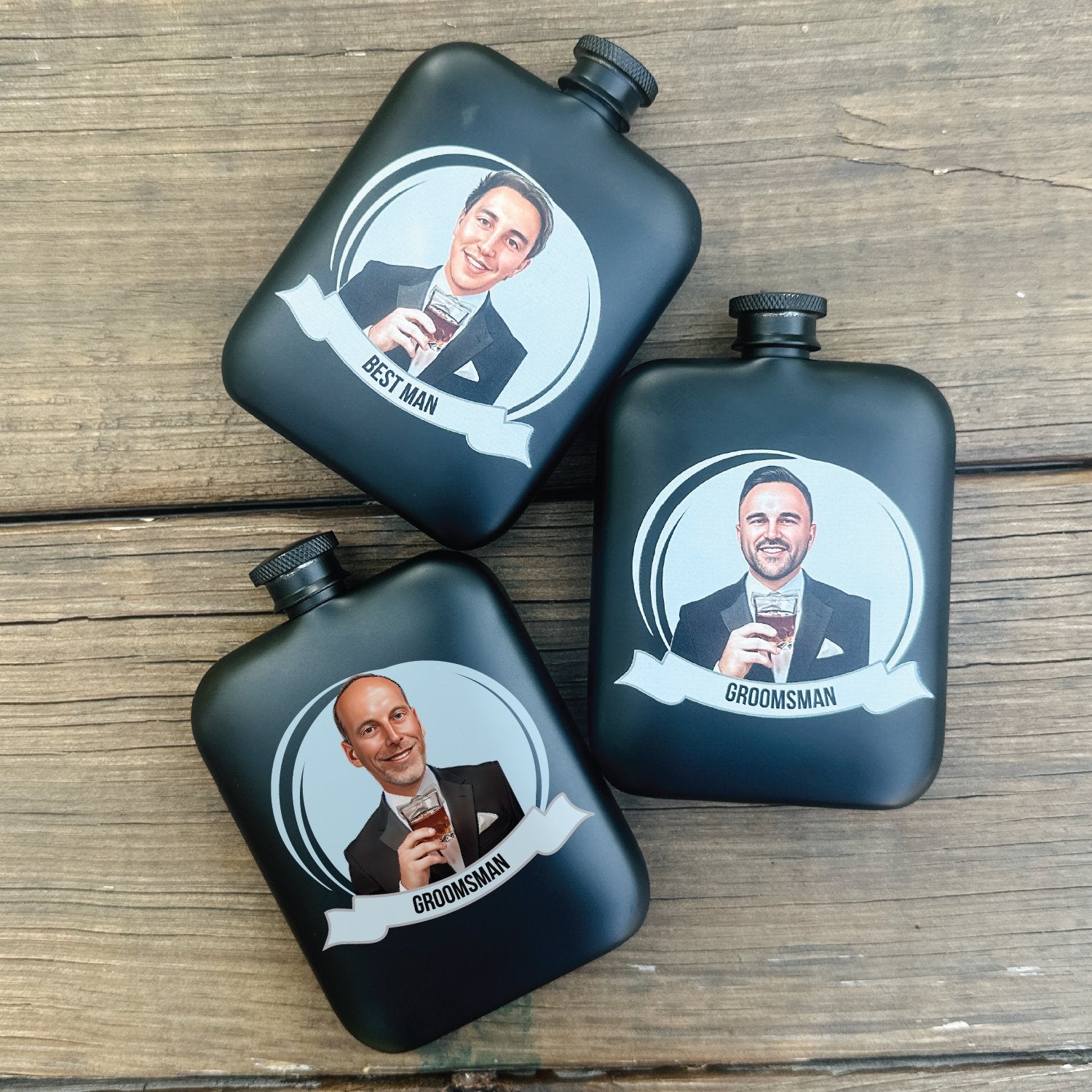 Groomsmen Grins Flask - Groovy Groomsmen Gifts