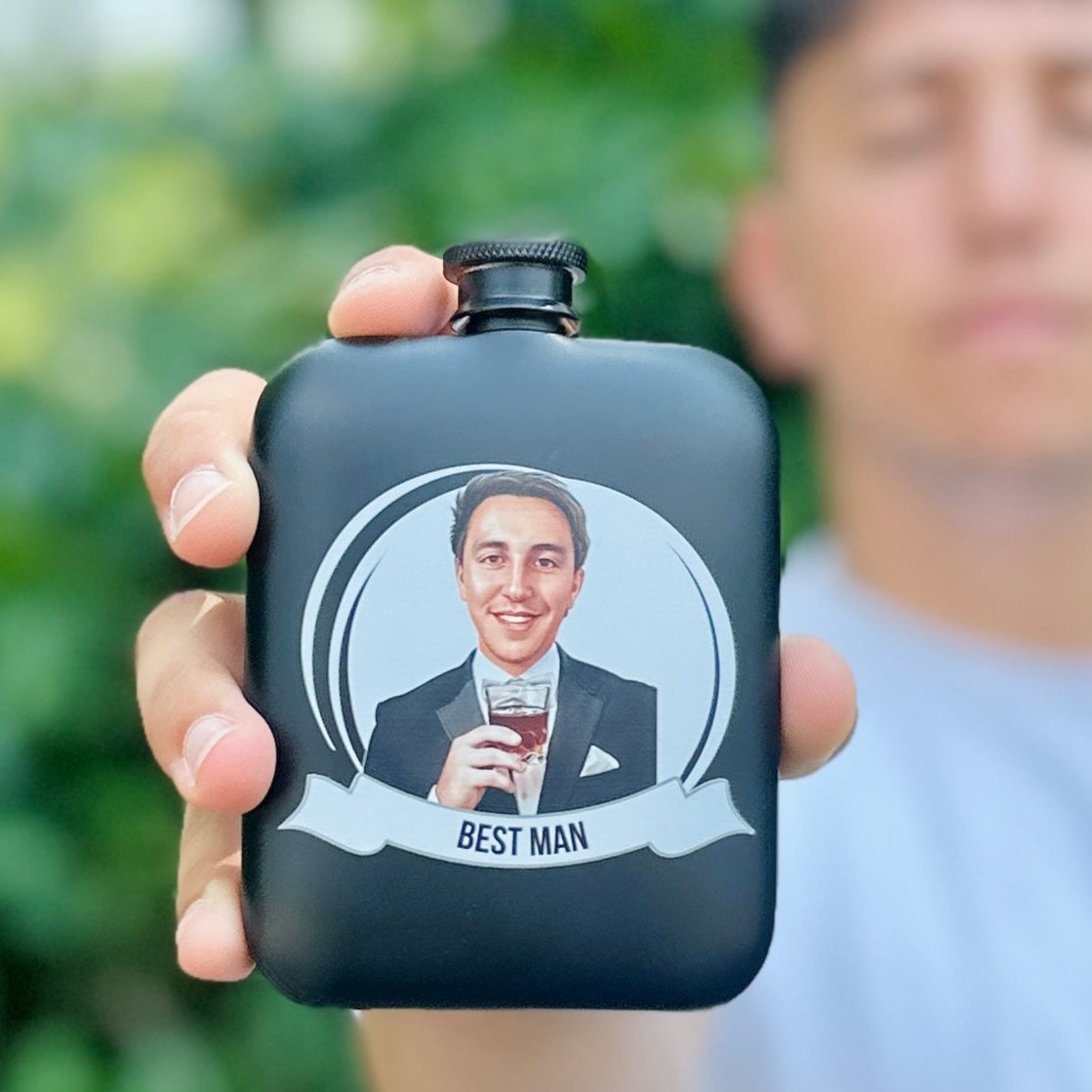 Groomsmen Grins Flask - Groovy Groomsmen Gifts