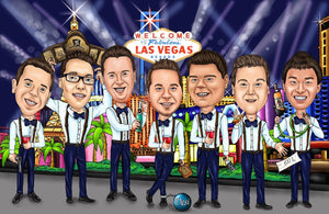 groomsmen gifts Groomsmen Group Caricature by Groovy Groomsmen Gifts