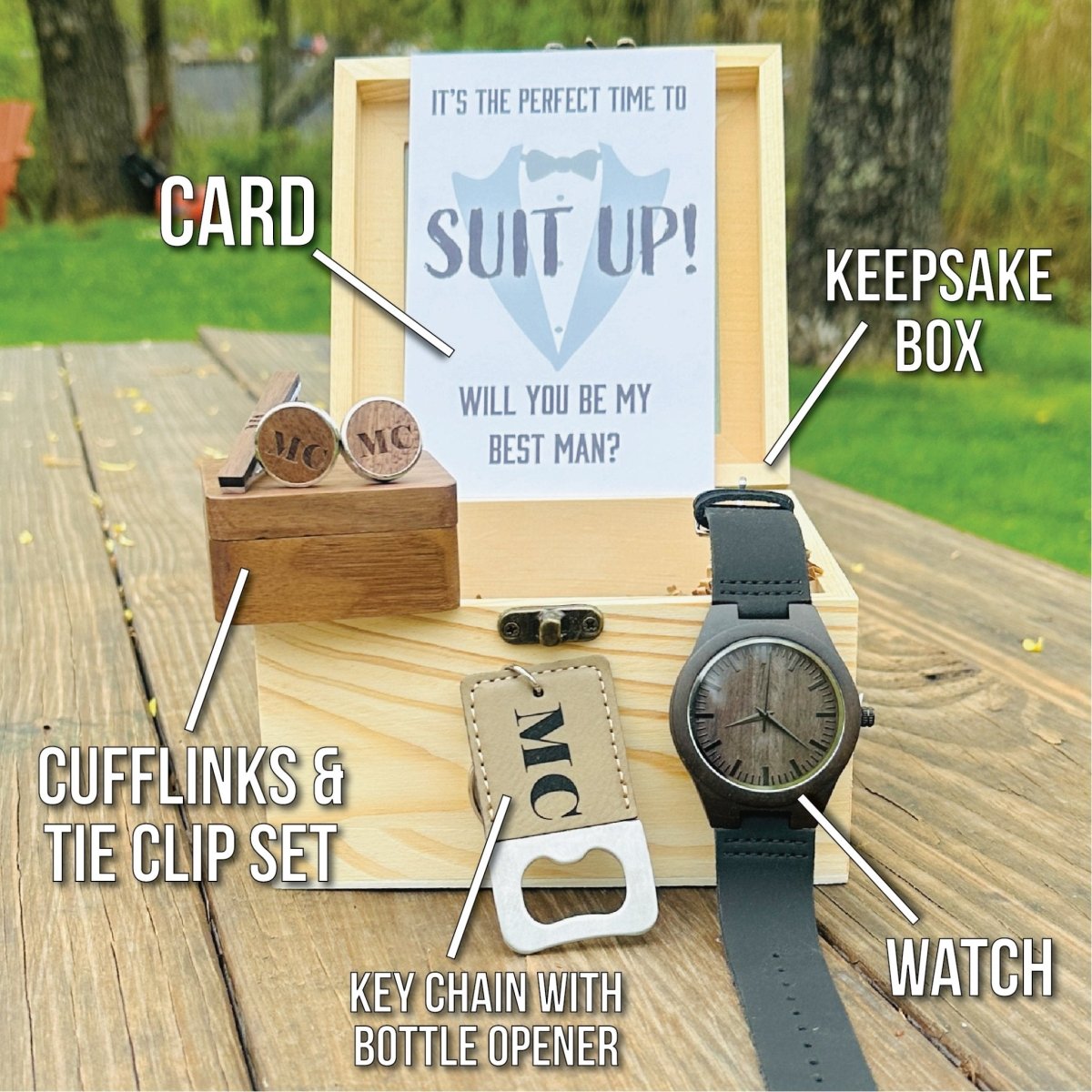 Groomsmen Proposal Groomsmen's Gratitude: Personalized Proposal Gift Box by Groovy Groomsmen Gifts