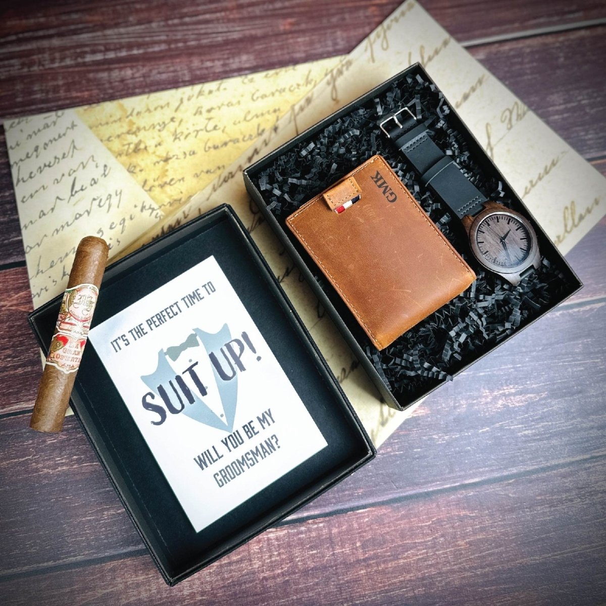 Groomsmen Proposal Timekeeper Groomsmen Proposal Box Set by Groovy Groomsmen Gifts