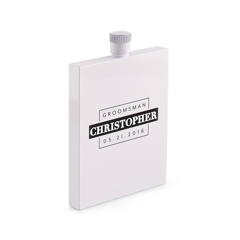 Flasks Groomsmen Slender Flask by Groovy Groomsmen Gifts